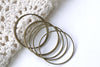 Large Brass Seamless Rings Antique Bronze 30mm  Set of 20 A8130