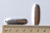Antique Silver Oval Connectors Blank Tag Charms Set of 10 A8143