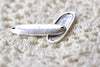 Antique Silver Oval Connectors Blank Tag Charms Set of 10 A8143