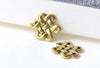 Antique Gold Chinese Knot Connector Charms 14x17mm Set of 20 A8153