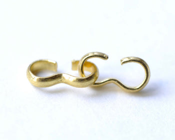 Gold 8 Shaped Chain Cord Clasps Findings  4x8mm Set of 100 A8163