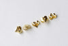 Gold Heart Earnuts Earring Stoppers Butterfly Backs Set of 50 A8161