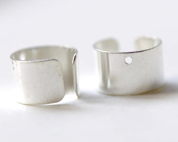Silver Ear Cuff Nonpierced Earring Cuff 10mm Set of 20 A8165