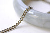16ft (5m) Antique Bronze Steel Unsoldered Curb Chain 2.8mm A8175