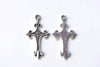 Fancy Cross Charms Antique Silver Royal Pendants Set of 10 A8170