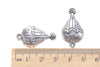 Antique Silver Hot Air Balloon Charms 16x30mm Set of 10 A8188