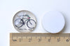 Bicycle Photo Glass Cabochon Dome Round Cameo 25mm Set of 5 A8200
