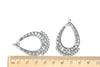 Antique Silver S Shaped Teardrop Chandelier Earring Set of 10 A8202