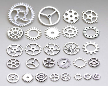 Bulk Gear Mechanical Watch Antique Silver Charms Mixed Style A8223