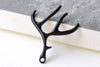 Black Antler Pendant Large Reindeer Horn Charms 40x52mm Set of 6 A8226