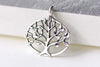 Oval Tree Ring Antique Silver Pendants Charms 27x27mm Set of 10  A8228