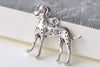 SALE Antique Silver Dalmatian Dog Charms 28x29mm Set of 10 A8229
