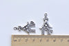 Antique Silver Heart Dog Pet House Charms 20x31mm Set of 10 A8233
