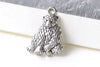 Antique Silver Sitting Bear Charms 20x26mm Set of 10 A8238