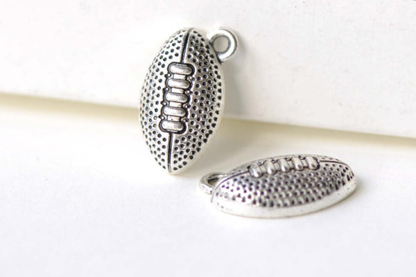 Antique Silver American Football Charms Set of 20 A8243