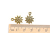 Antique Gold Sun Charms 12x17mm Double Sided Set of 30 A8239