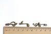 Music Note Charms Antique Bronze Treble Clef Pendants Set of 10 A8248