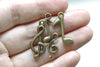 Music Note Charms Antique Bronze Treble Clef Pendants Set of 10 A8248