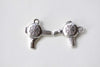 Antique Silver Hair Dryer Charms Barber Shop Pendants Set of 10 A8256