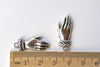 Antique Silver Elegant Lady Hand Charms 10x26mm Set of 20 A8254