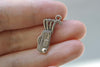 Antique Silver Golf Bag Charms 12x22mm Set of 20 A8260