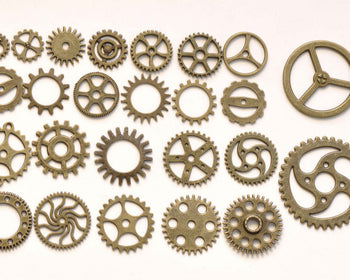 Bulk Gear Watch Movement Antique Bronze Charms Mixed Style A8267
