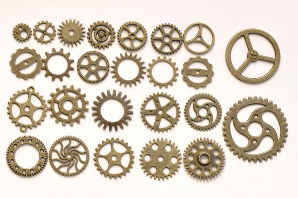 Bulk Gear Watch Movement Antique Bronze Charms Mixed Style A8267