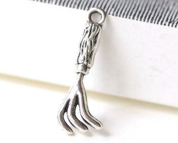 Antique Silver Rake Fork Tool Charms 10x26mm Set of 10 A8269