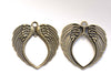 Large Angel Wings Connectors Antique Bronze Pendants Set of 2 A8298