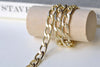 KC Rose Gold Aluminum Curb Chain Flat Unsoldered Links