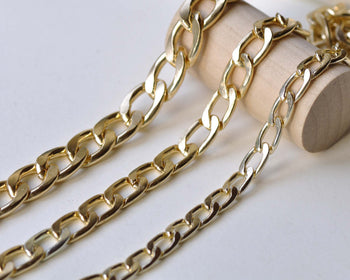 KC Rose Gold Aluminum Curb Chain Flat Unsoldered Links