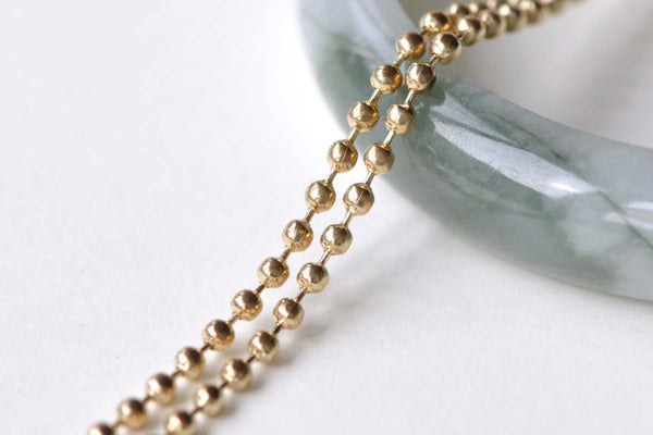 16ft (5m) KC Rose Gold Iron Bead Ball Chain 2.4mm A8308