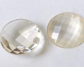 10 pcs Plastic Resin Dome Faceted Round Cameo Cabochon