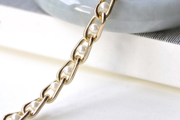 16ft (5m) KC Rose Gold Aluminum Pearl Curb Chain A8316