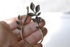 Antique Bronze Vine Leaf Rose Flower Hook Earwire Set of 10 A8321