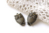 Owl Charms Antique Bronze Pendants 18x28mm Set of 10 A8322