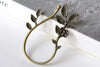 Antique Bronze Vine Leaf Rose Flower Hook Earwire Set of 10 A8321