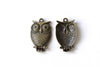 Owl Charms Antique Bronze Pendants 18x28mm Set of 10 A8322