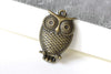 Owl Charms Antique Bronze Pendants 18x28mm Set of 10 A8322