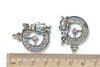 Antique Silver Rabbit Clock Charms 25x31mm Set of 10 A8326