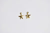 Gold Starfish Charms Sea Star Embellishments 8x11mm Set of 50 A8350
