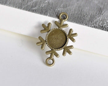 Snowflake Round Base Settings Pendant Tray Connector A8351