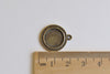 Bronze Round Tray Base Settings Match 12mm Cabochon Set of 10  A6845