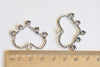 Antique Silver Heart Chandelier Earring Drop Pendant Set of 10 A8359