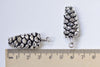 Antique Silver 3D Large Pinecones Charm Pendants Set of 4 A8425