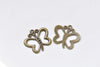 Outlined Small Butterfly Charms Antque Bronze Finish Set of 10 A8445