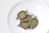Antique Bronze Pendant Tray Connector 13x18mm/18x25mm Set of 10