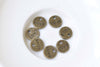 50 pcs Antique Bronze Small Love Round Tag Circle Charms 9mm A8462