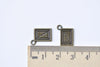 50 pcs Antique Bronze Diary Flat Charms 9x12mm A8473