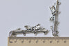 10 pcs Antique Silver Tree Trunk Connector Pendants Four Loops A8474